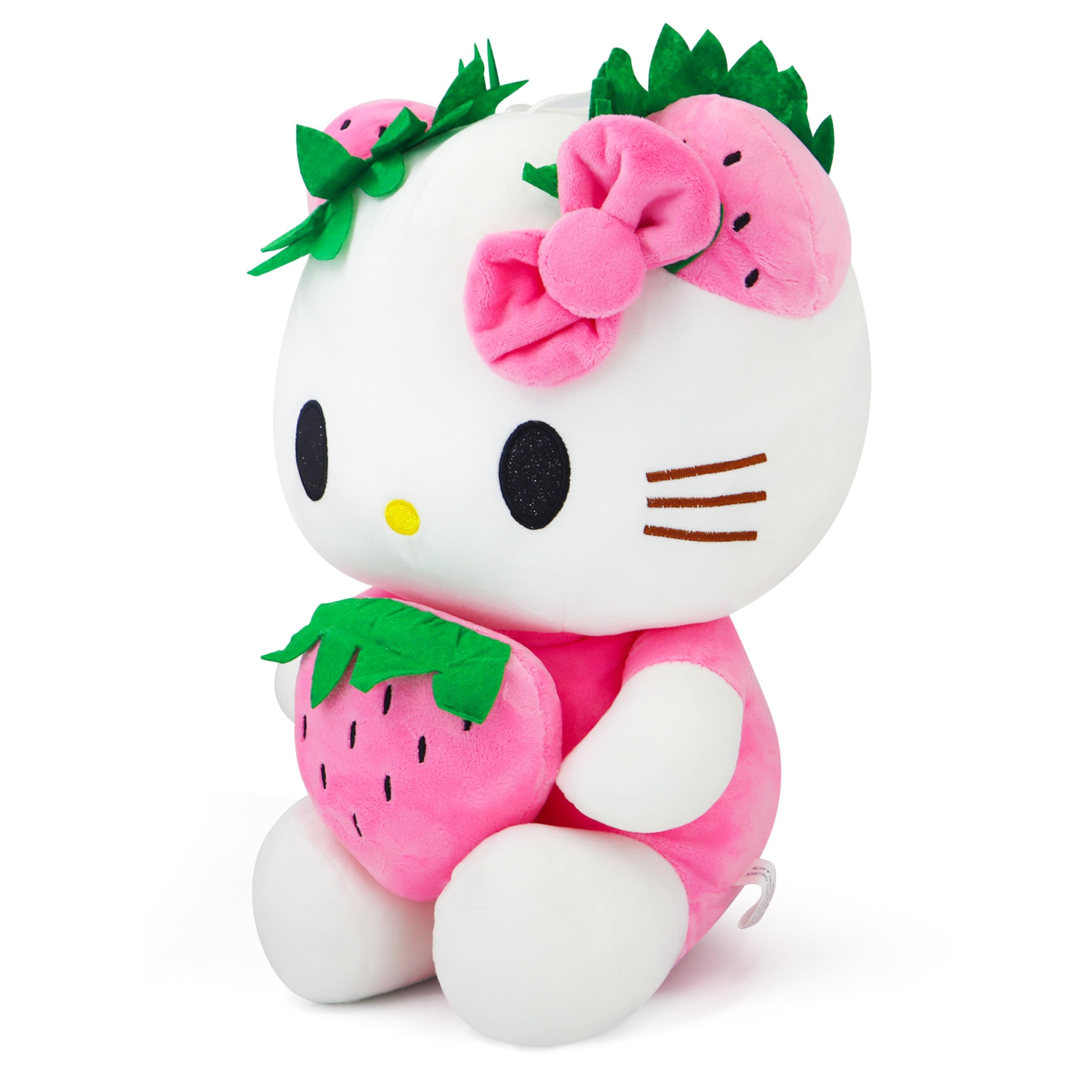 7 8 Cute Strawberry Cat Plush Toy A Kawaii Soft Cartoon Cat Stuffed Plush for Girls and Kids