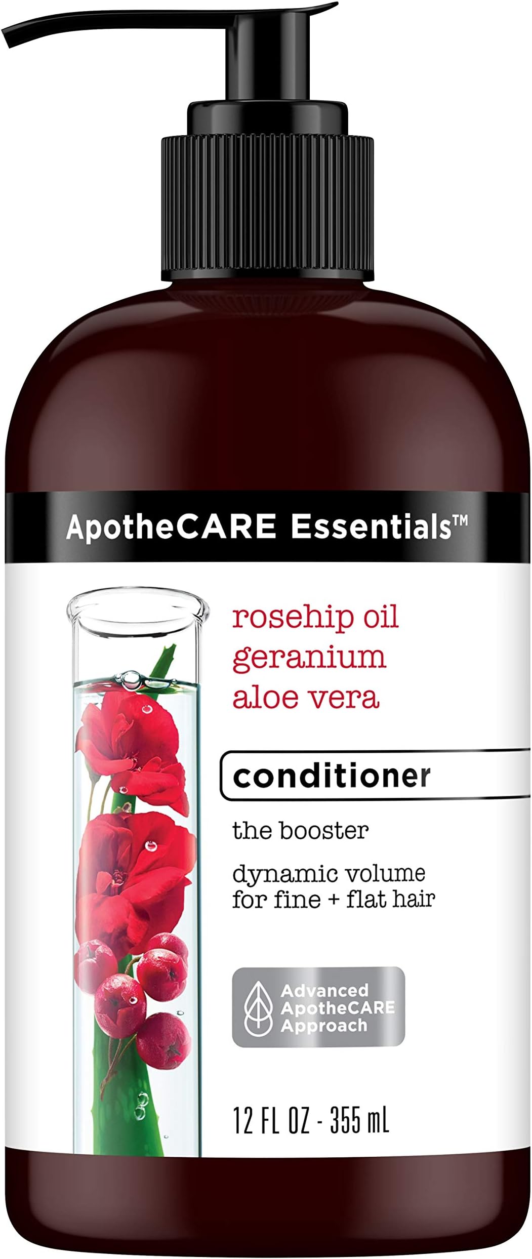 ApotheCARE Essentials The Booster Conditioner Rosehip Oil, Geranium, Aloe Vera 12 oz