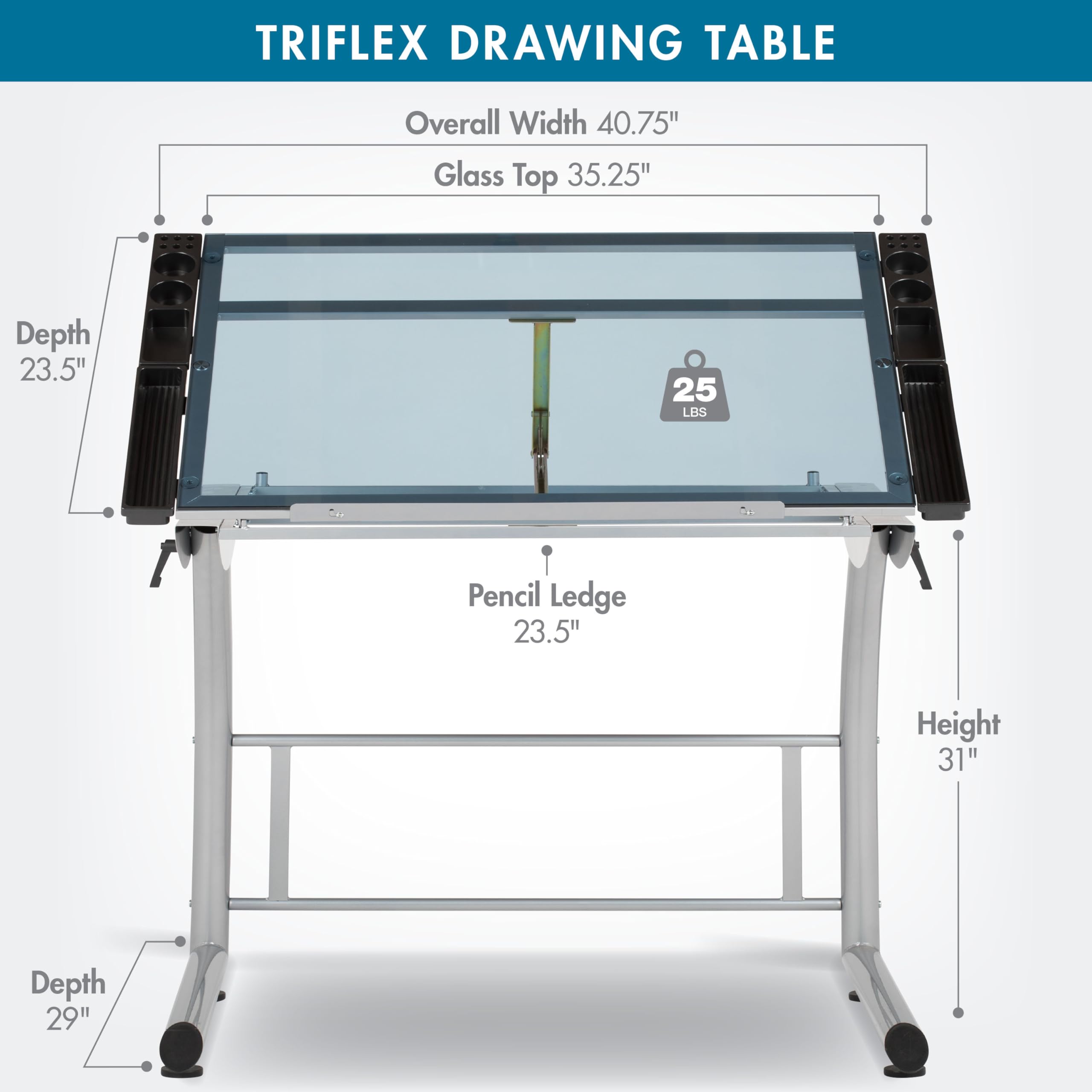 Amazon.com: SD Studio Designs Triflex Drawing Table, Sit to