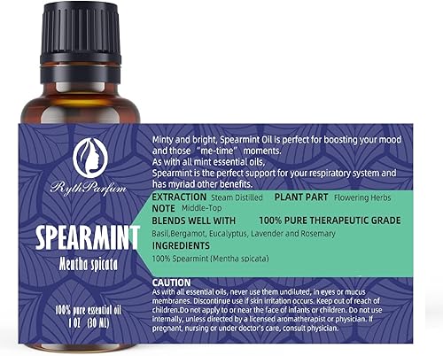 Miniatura 6 de Aceite esencial de menta verde de 1.0 fl oz con cuentagotas graduado  Aceite de menta verde 100% puro sin diluir para aromaterapia y difusor  Aceite