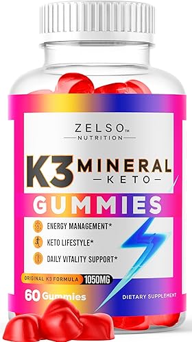 Miniatura 9 de Paquete de 3 gomitas minerales Keto K3, gomitas minerales Keto K3 para perder peso, bloqueador de grasa mineral K3 para hombres y mujeres