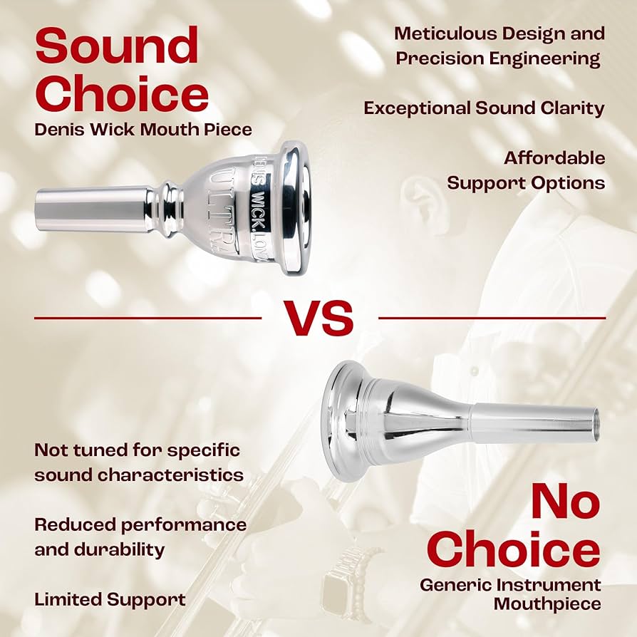 管楽器・吹奏楽器 Euphonium Mead ULTRA Mouthpiece SM4UH Steven Mead Ultra Euphonium Mouthpiece - Gold Plated - Denis