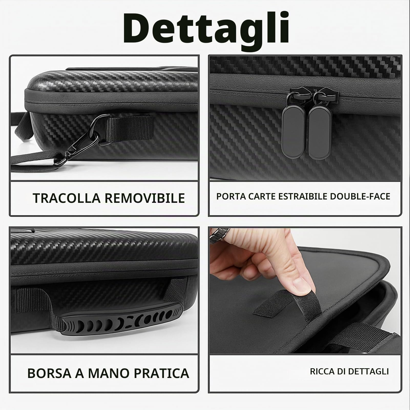 Starlink Mini Case Impermeabile Eva, Travel Ultraleggero con vani accessori, adattatore pipe, cavo Ethernet e alimentazione, Nero