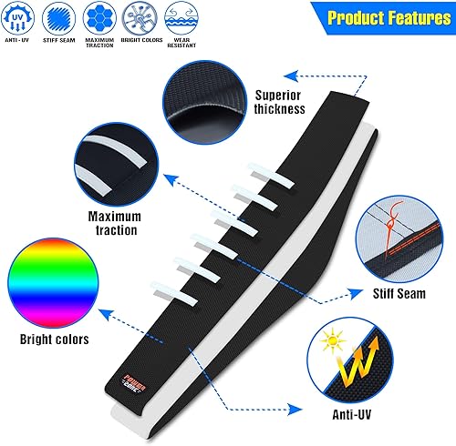 Miniatura 2 de Funda universal para asiento de motocicleta, agarre de goma antideslizante a rayas, costura suave para CRF WR WRF RMZ YZF SXF EXC EXC XC SX CR KLX