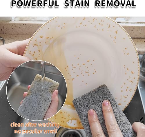 Miniatura 5 de POMNI Paquete de 24 esponjas para fregar antiarañazos, esponjas de cocina de doble cara para lavar platos y uso en la cocina