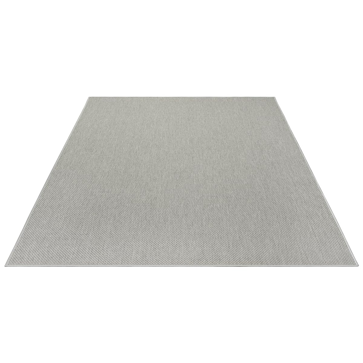 Mia´s Teppiche Malaga Outdoor Teppich Wetterfest – Balkonteppich & Terrassenteppich, Indoor Outdoor Flachgewebe, Waschbar, UV-beständig & Pflegeleicht, Grau, 240 x 340 cm