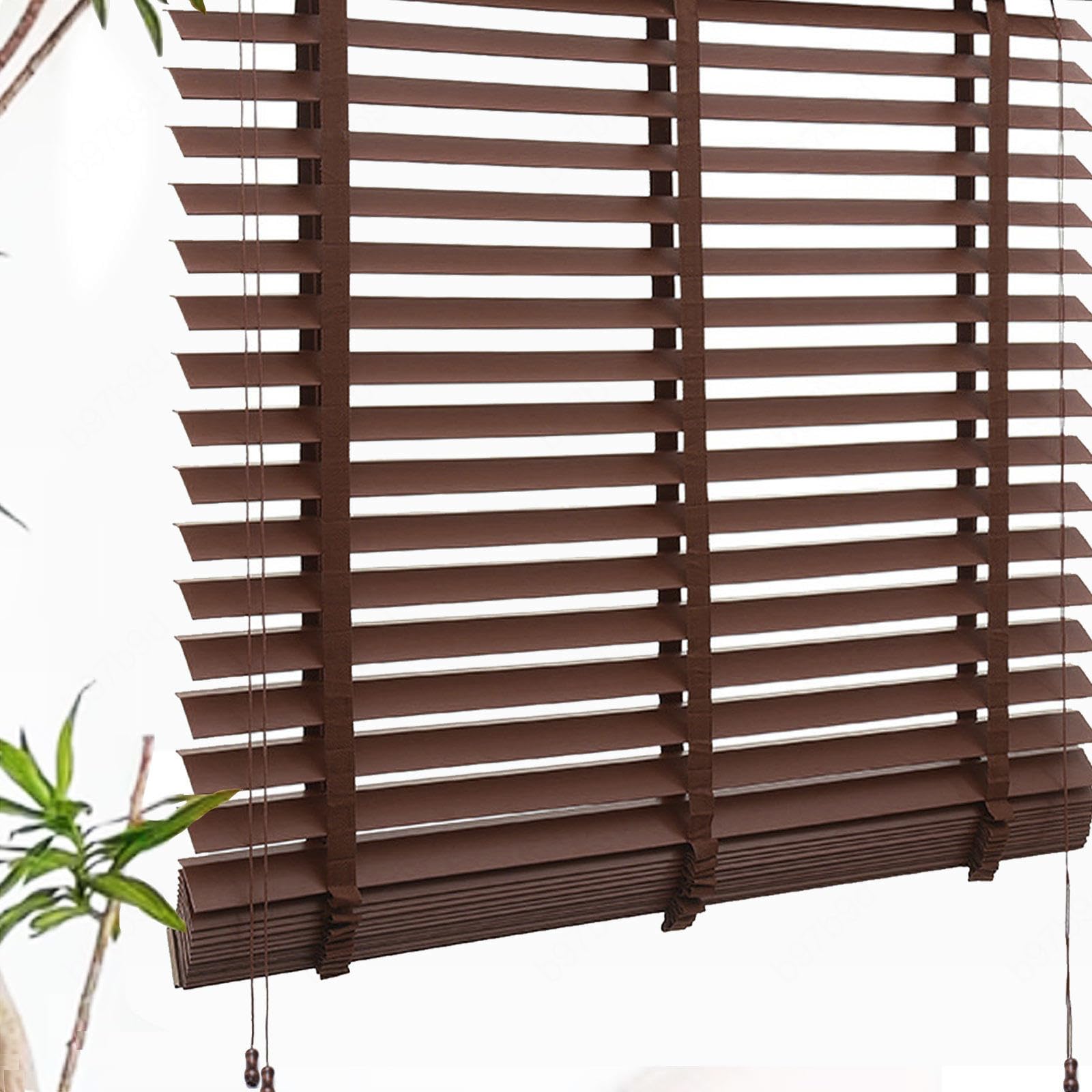 Solid Wooden Venetian blinds,Thermal blackout Window curtains,WxH-120x140cm(47x55in)