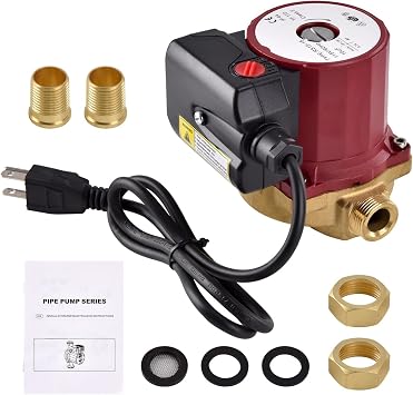 UP15-18B5, 59896114 Water Circulator Pump 1/25 HP 115V, 1/2" Sweat Line Cord Hot Water Circulation Pump for Hydronic Heating, Radiant Floor, Solar, and Domestic Hot Water Systems