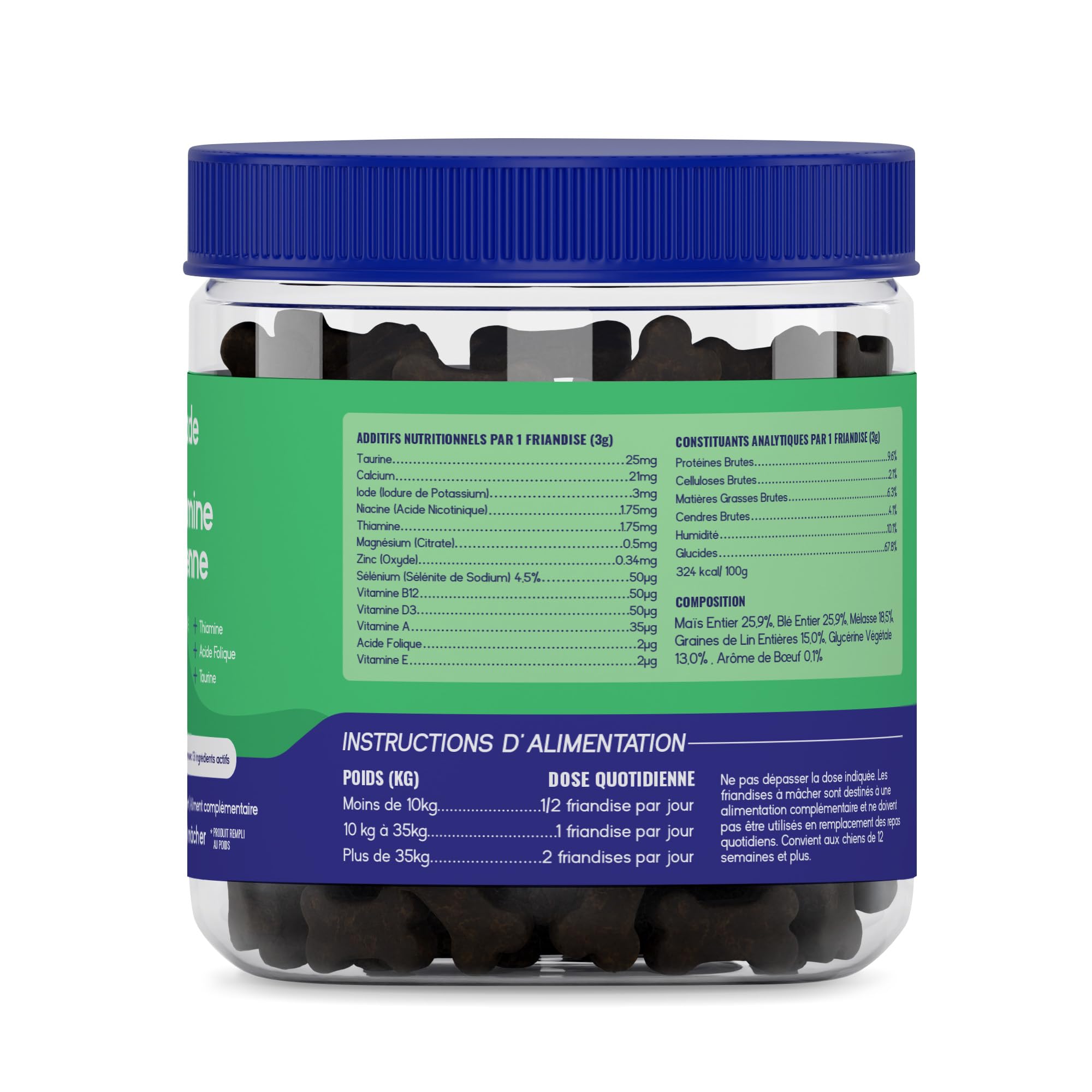 PupGrade Multivitamine Quotidienne pour Chiens – Supplément Tout-en-Un – Soutient Digestion, Immunité, Peau & Pelage – Vitamines B, Taurine, Calcium, Zinc, Vitamines A, D, E – 30 Friandises Molles