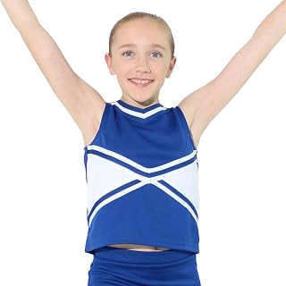 Girls 2-Color Kick Sweetheart Cheerleaders Uniform Shell Top