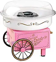 Nostalgia PCM306PK Máquina de algodão doce vintage, rosa