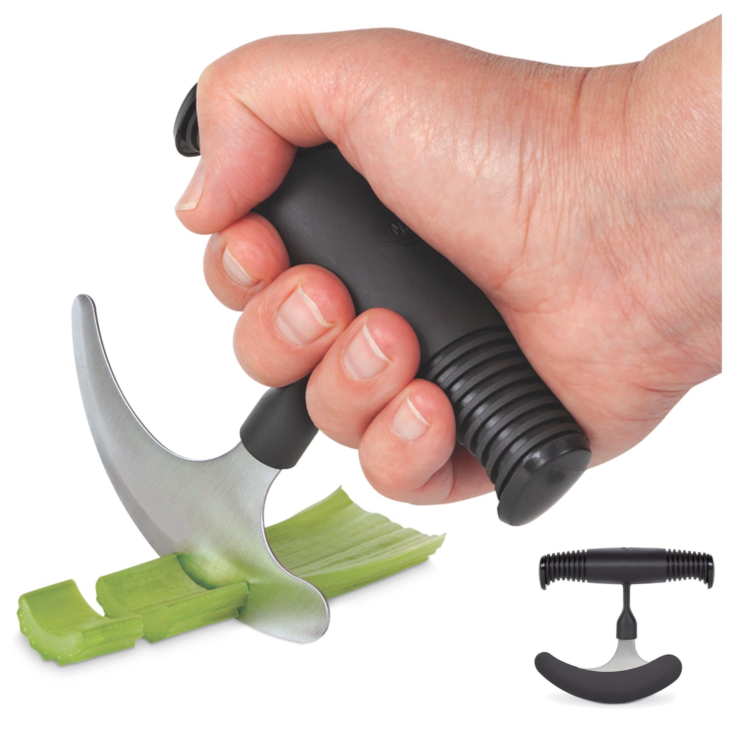 North Coast Medical Big Grip T-Handle Rocker Knife – Non-Slip Adaptive Cutting Knife for One-Handed Cutting | Arthritis, Stroke, Weak Grip & Disabled | Dishwasher Safe