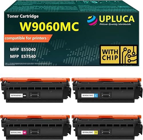 Cartucho de tóner remanufacturado W9060MC de repuesto para impresoras HP Laserjet Managed E55040DW E57540dn E57540C, (W9060MC W9061MC W9062MC