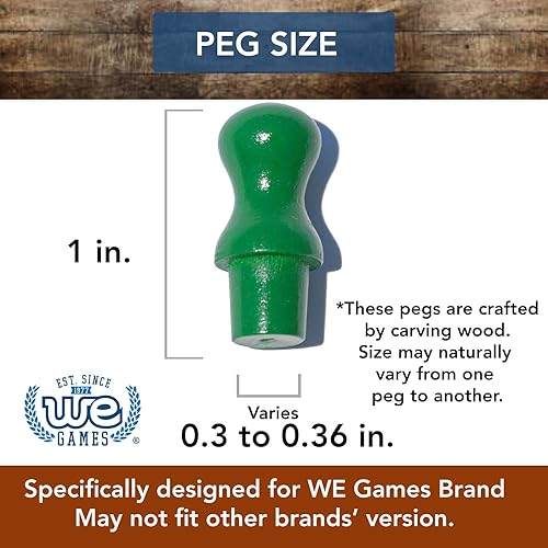 Miniatura 2 de WE Games Clavijas de madera de repuesto para damas chinas