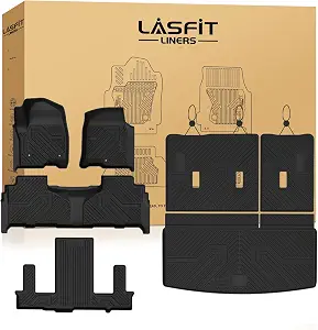 LASFIT All-Weather Floor & Cargo Liner with Backrest for Chevy Tahoe/GMC Yukon/Cadillac Escalade (7-Seat 2021–2026)