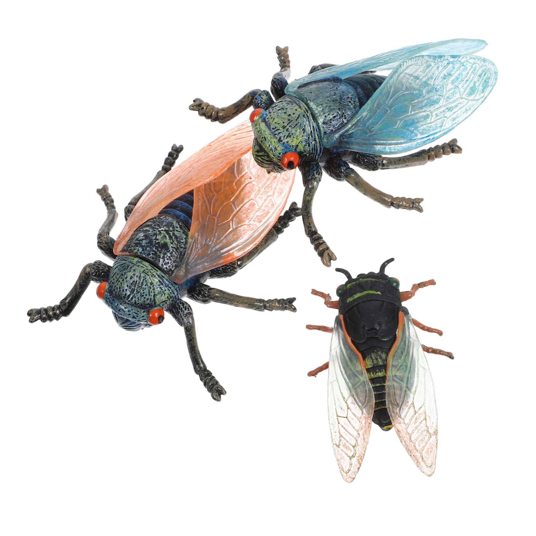 Abaodam 12pezzi Cicada Figurine Da Decorazione Realistica Per e Scrivanie Giocattolo Cognitivo Educativo Per Simulazione Insetto Resistente e Creativa Originale Per Appassionati