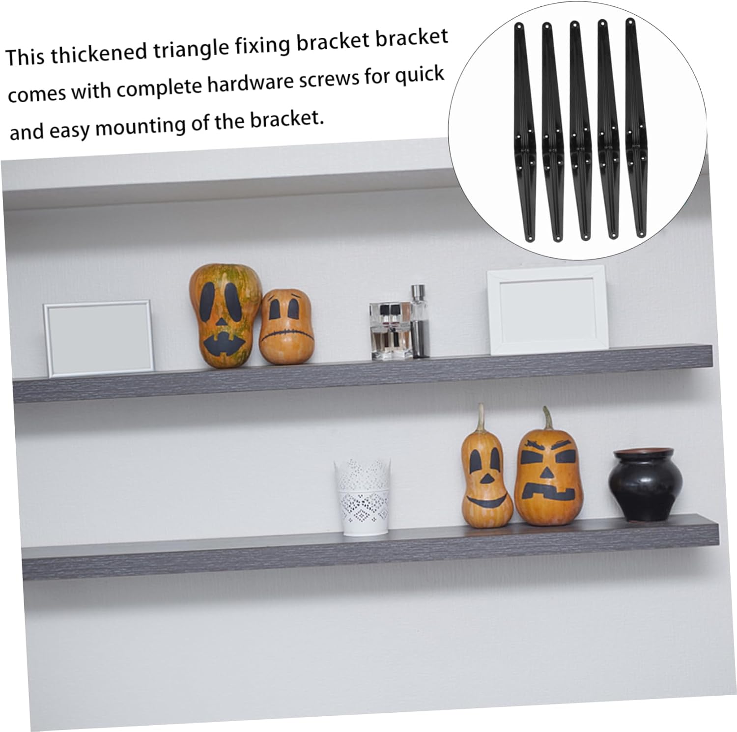 balacoo 10pcs Metal Painting Corner Brackets Strong Shelf Brackets Easy Install for Bookshelf Garden Shelf Home Bathroom Shop