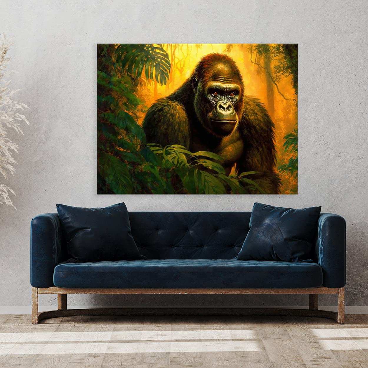 Amazon.com: Sense Canvas Gorilla Realistic Jungle Sunset 12 Canvas