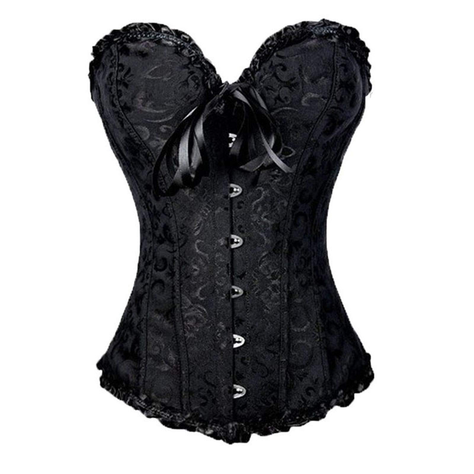 MoKid Ssdwer Womens Corset Sexy Lace Floral Waist Shaping Bustier Top For Wedding Dating Costume Party Photography