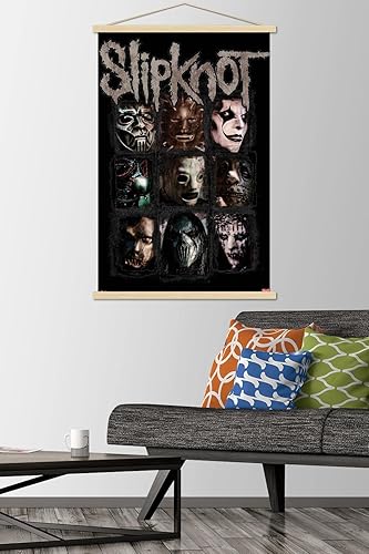 Miniatura 8 de Trends International Slipknot - Póster de pared Masks 08, 22.375 x 34 pulgadas, paquete de impresión premium y colgador negro