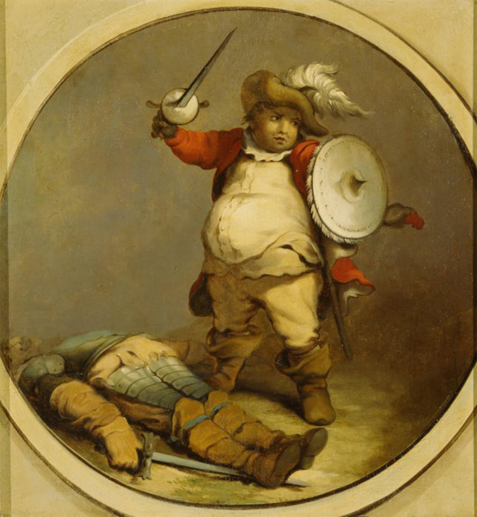 SERENDIPITP Retro Picture Poster Wall Art Pictures Painting Falstaff with the Body of Hotspur by Philippe Jacques De Loutherbourg Wall Art Canvas Print for Wall Decor 60x90cm