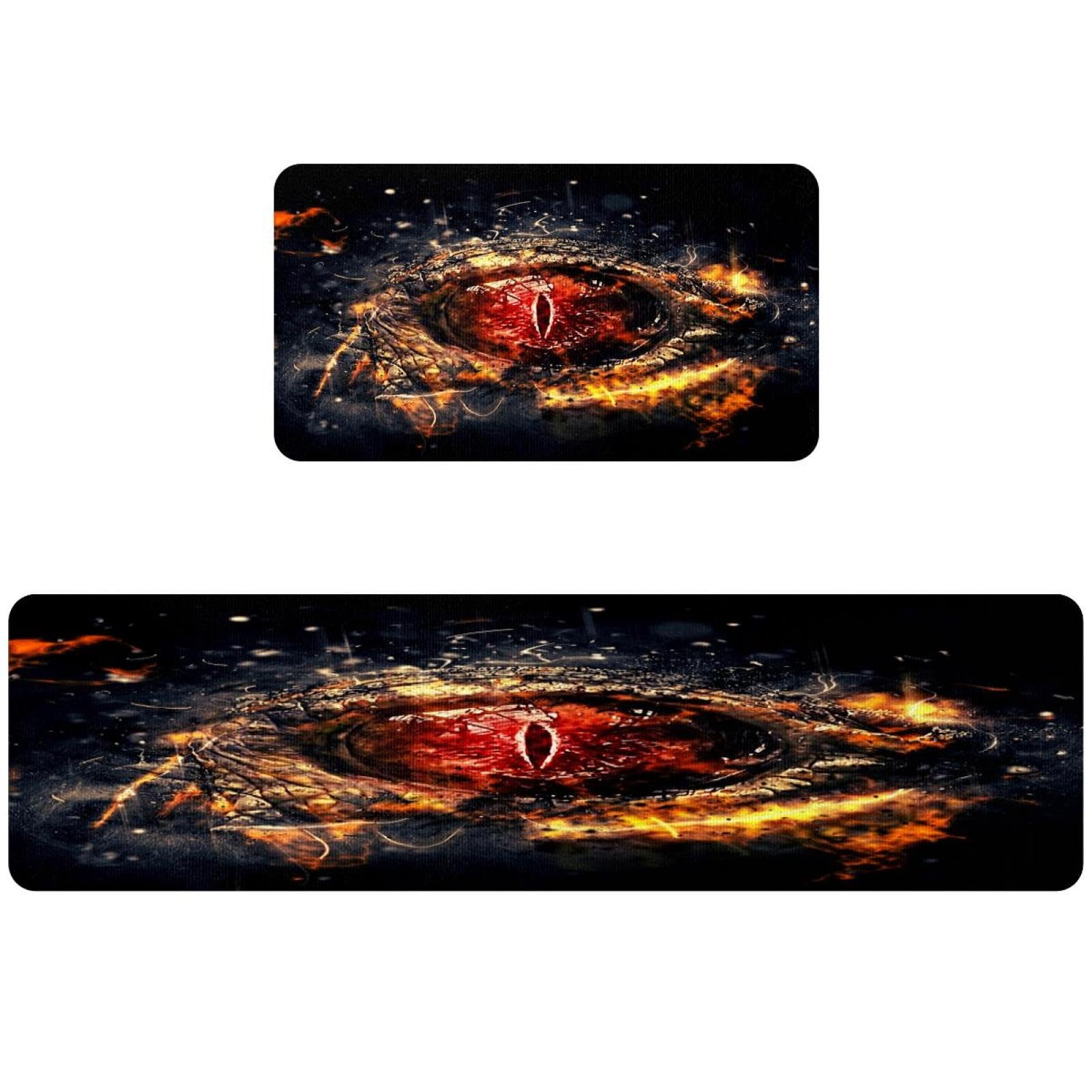 Alfombra de cocina con patrón de ojo de dragón VAPOKF alfombrillas antideslizantes lavables y absorbentes