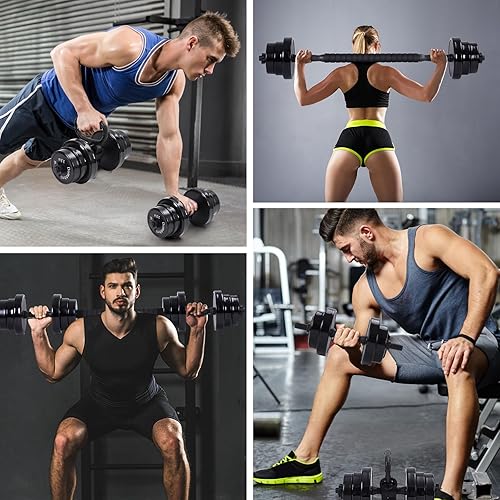 Miniatura 10 de Nice C Dumbbell Set Weights Adjustable Barbell Pair Home Weights 2-in-1 set 22-33-44-55-66-88 Non-Slip All-purpose Gym