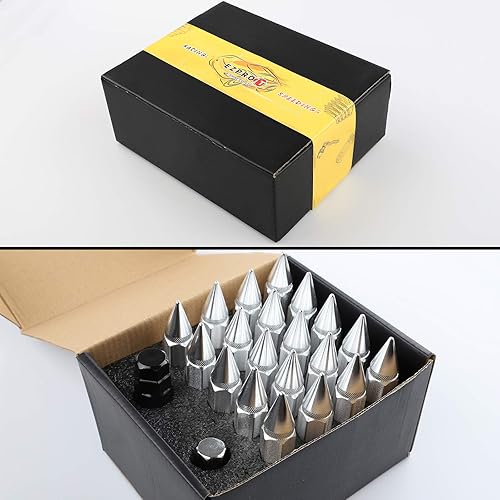 Miniatura 9 de Tuercas de rueda de sintonizador extendidas con cerraduras M12X1.5+Socket (plateado)