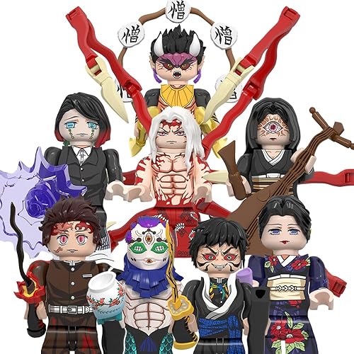 Miniatura 1 de 8 piezas de juguetes de anime, figuras de acción, bloques de construcción para niños o fanáticos del anime coleccionistas (color -A2)