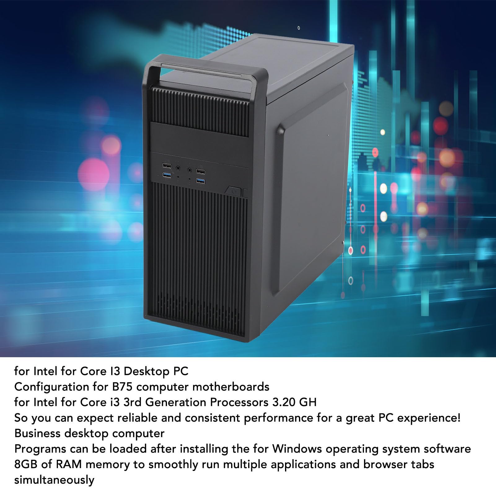Komputer Stacjonarny dla Firm, 8 GB Pamięci DDR3 120 GB SSD, dla Procesora Intel Core I3 3. Generacji, Interfejs USB3.0, dla Płyt Głównych Komputerów B75 Komputer Stacjonarny dla