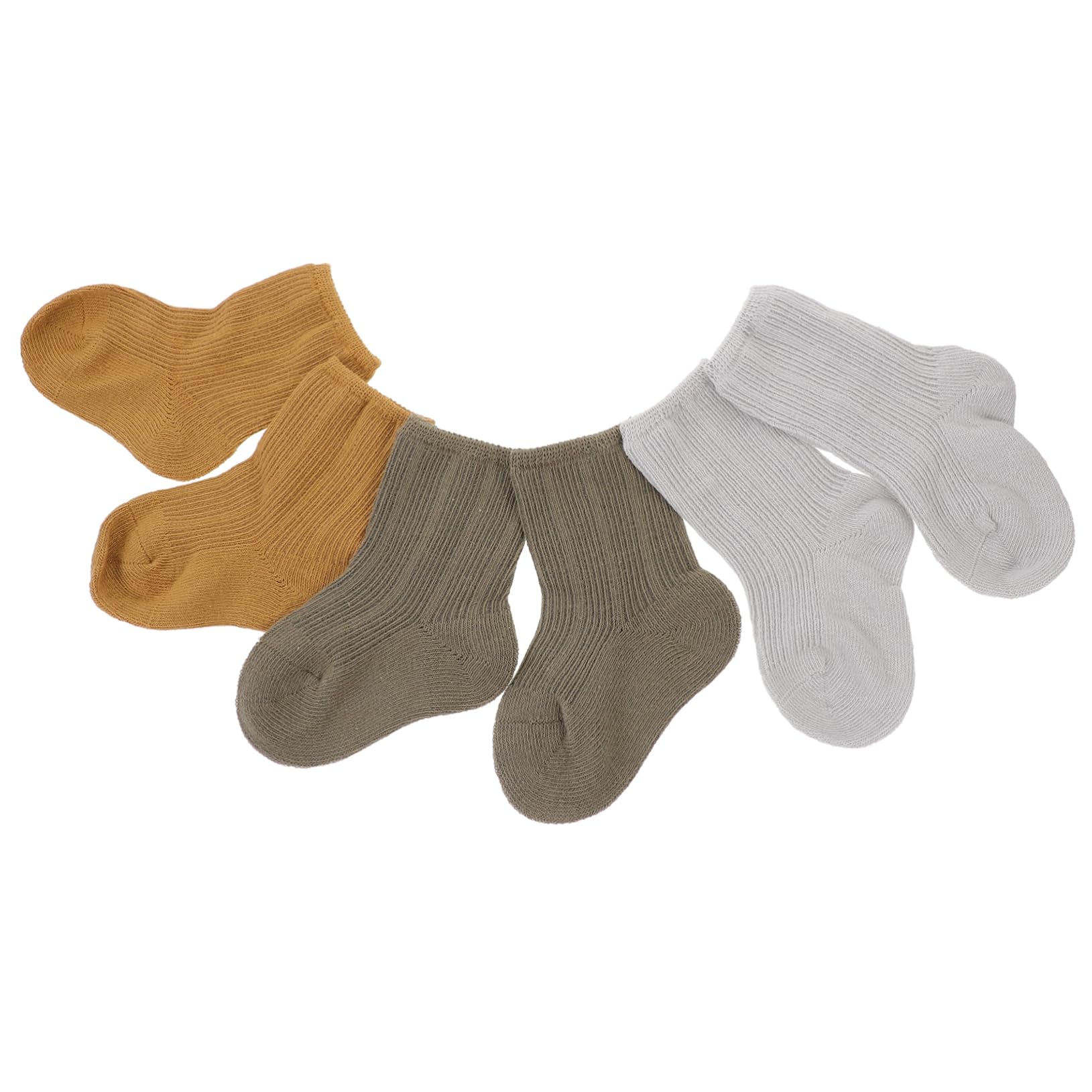 Toddmomy 3Pairs Winter Socks Warm Socks for Boys Soft Mid Tube Months Breathable Comfortable Newborn Footwear for Spring Autumn