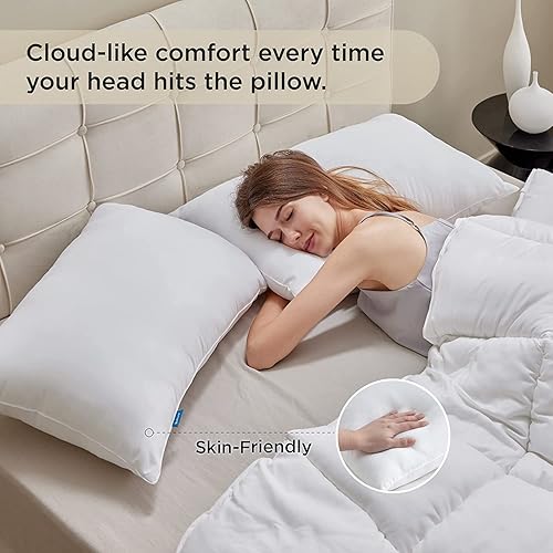 Miniatura 5 de Bedsure Juego de 2 fundas de almohada de satén estándar y almohadas Bedsure juego de 2