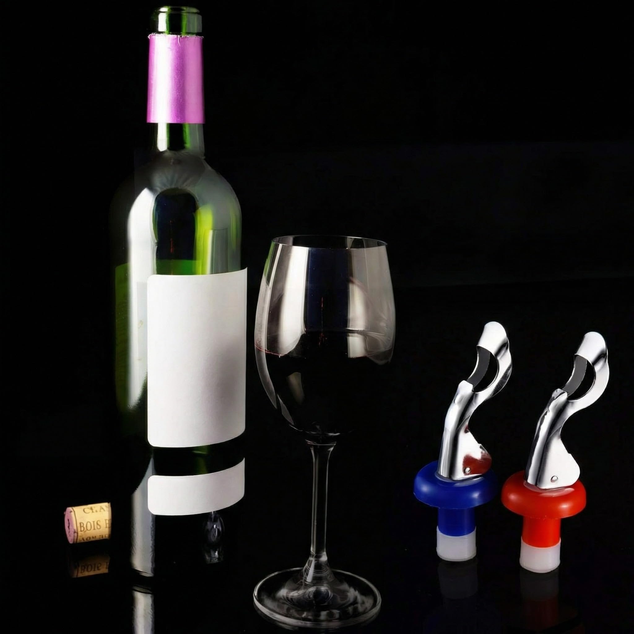 Blulu 10 Stück Weihnachten Silikon Weinstopfen Weinflaschen Stopfen Handbuch Weinflasche Cork Getränkeflasche Stopper für Wein Getränke Zubehör