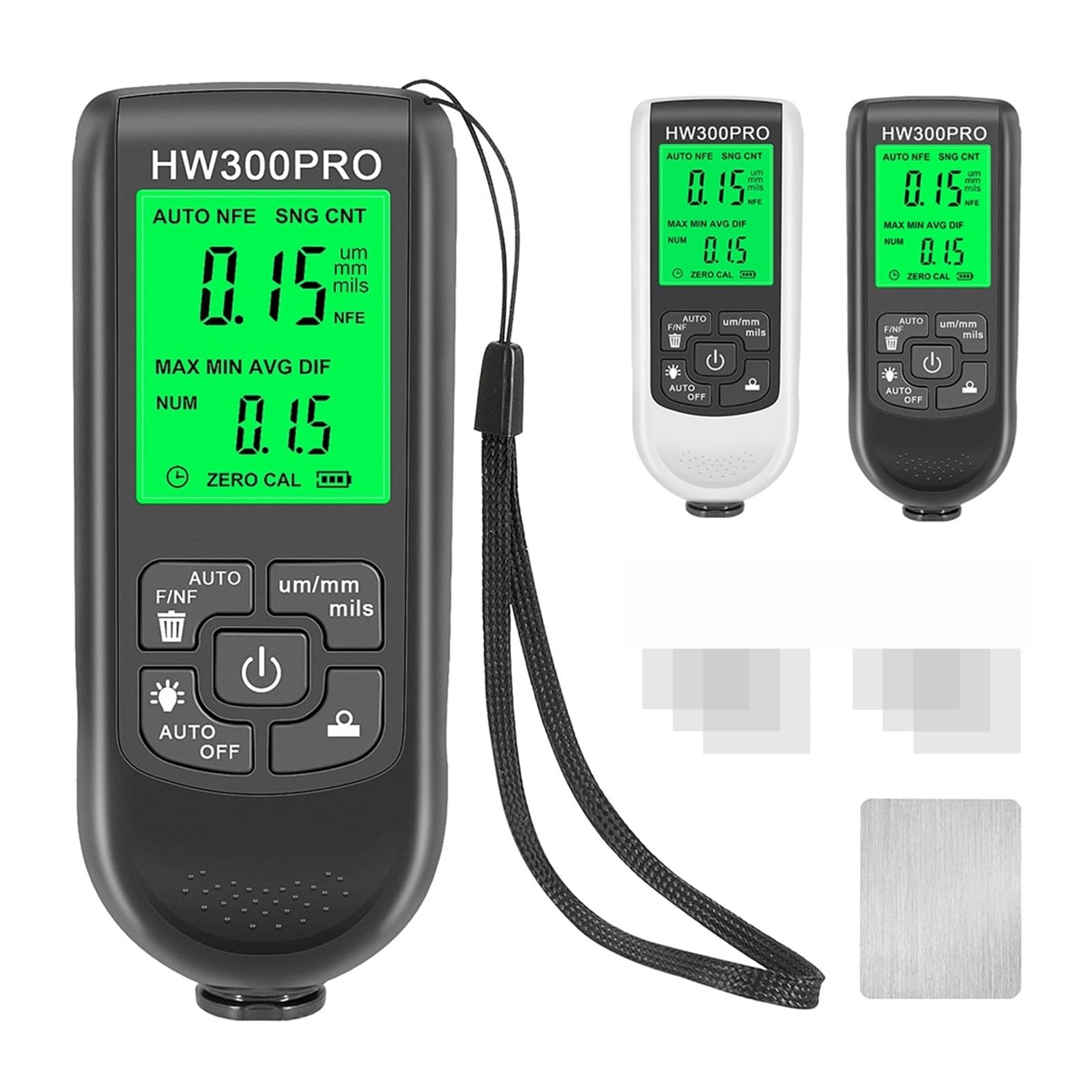 HW-300PRO lakier samochodowy Film automatyczny miernik grubości 0-2000UM Fe i NFe Tester grubości powłoki ręczne narzędzie do malowania samochodowego(HW-300MINI Red)