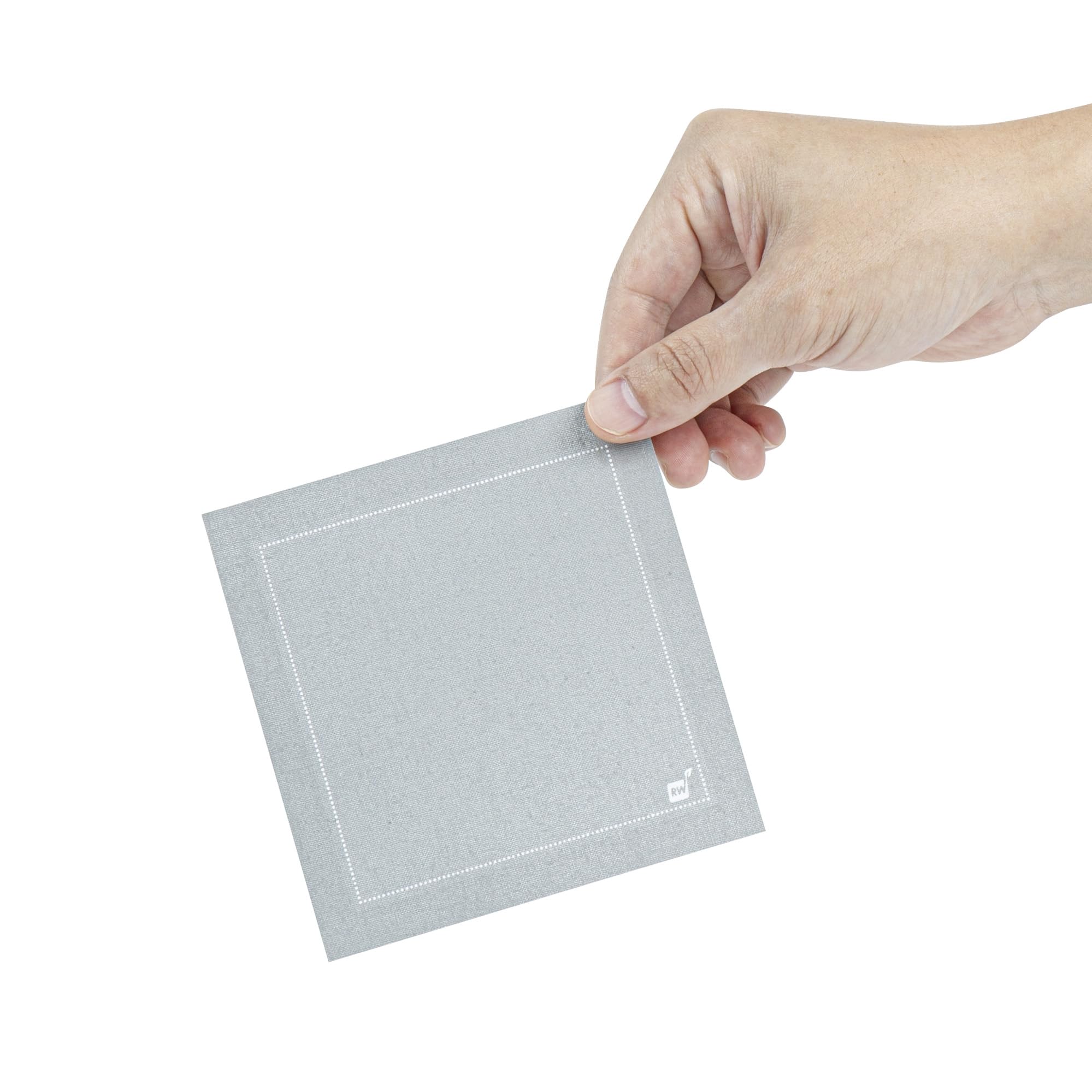 Napluxe - Tovaglioli di carta grigi in cotone biologico, morbidi e resistenti, 11,4 x 11,4 cm, usa e getta e riciclabili, confezione da 50 ct, per ristoranti