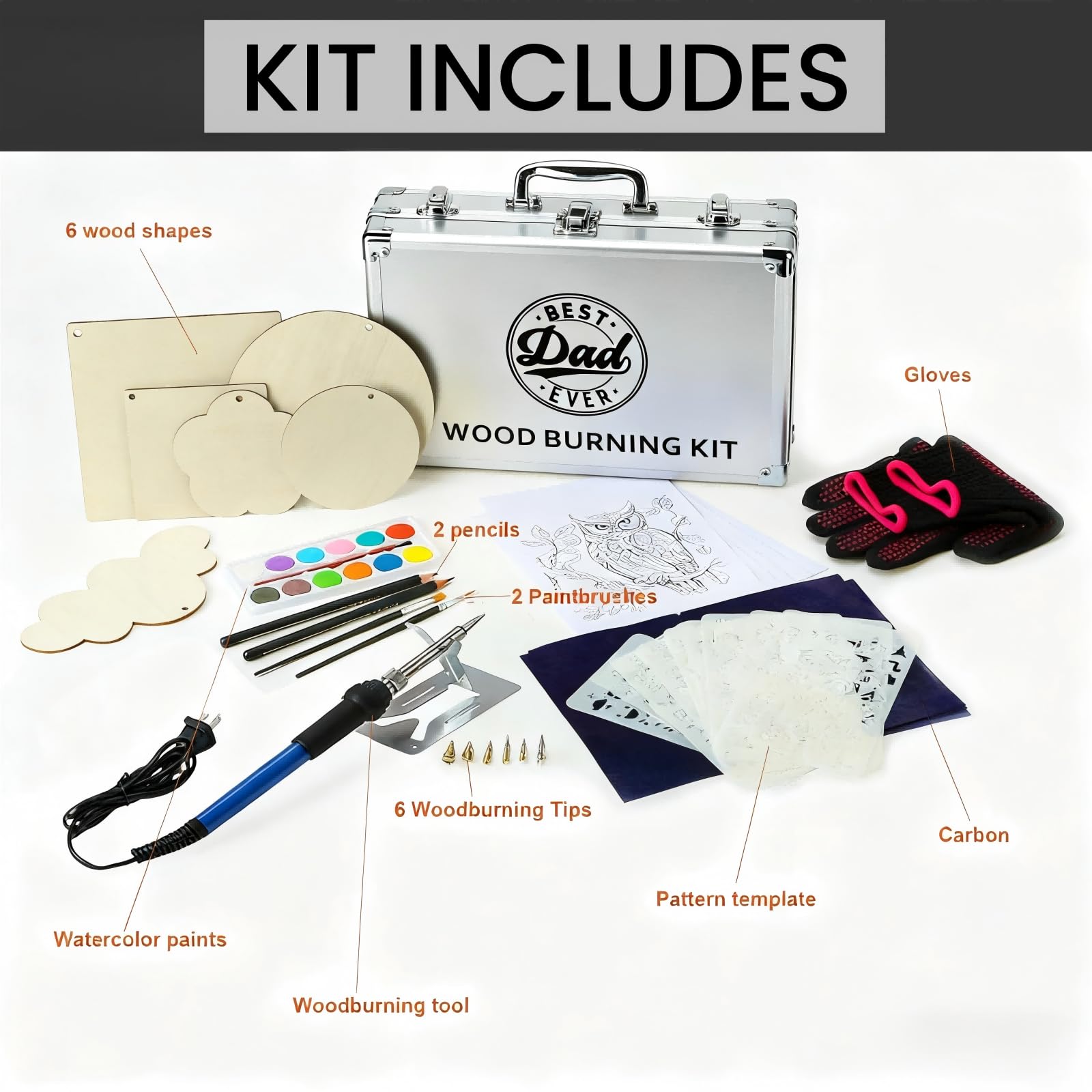 Regalos para papá, kit de quema de madera, grabador de manualidades, herramientas de temperatura ajustable, regalo para hombres, Navidad, cumpleaños, día del padre