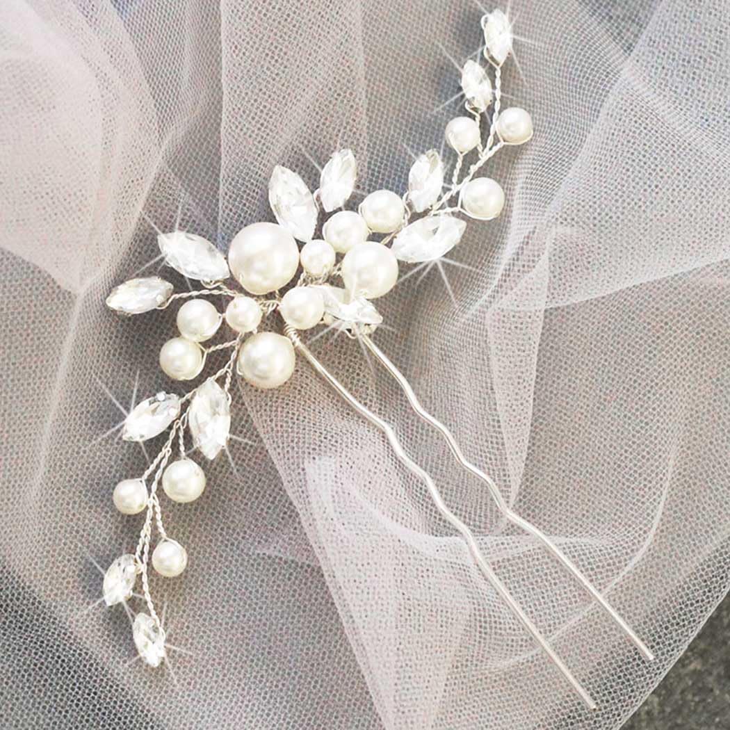 GENBREE Pearl Hair Accessories Wedding Hair Pin Bridal Hair Clip for Women