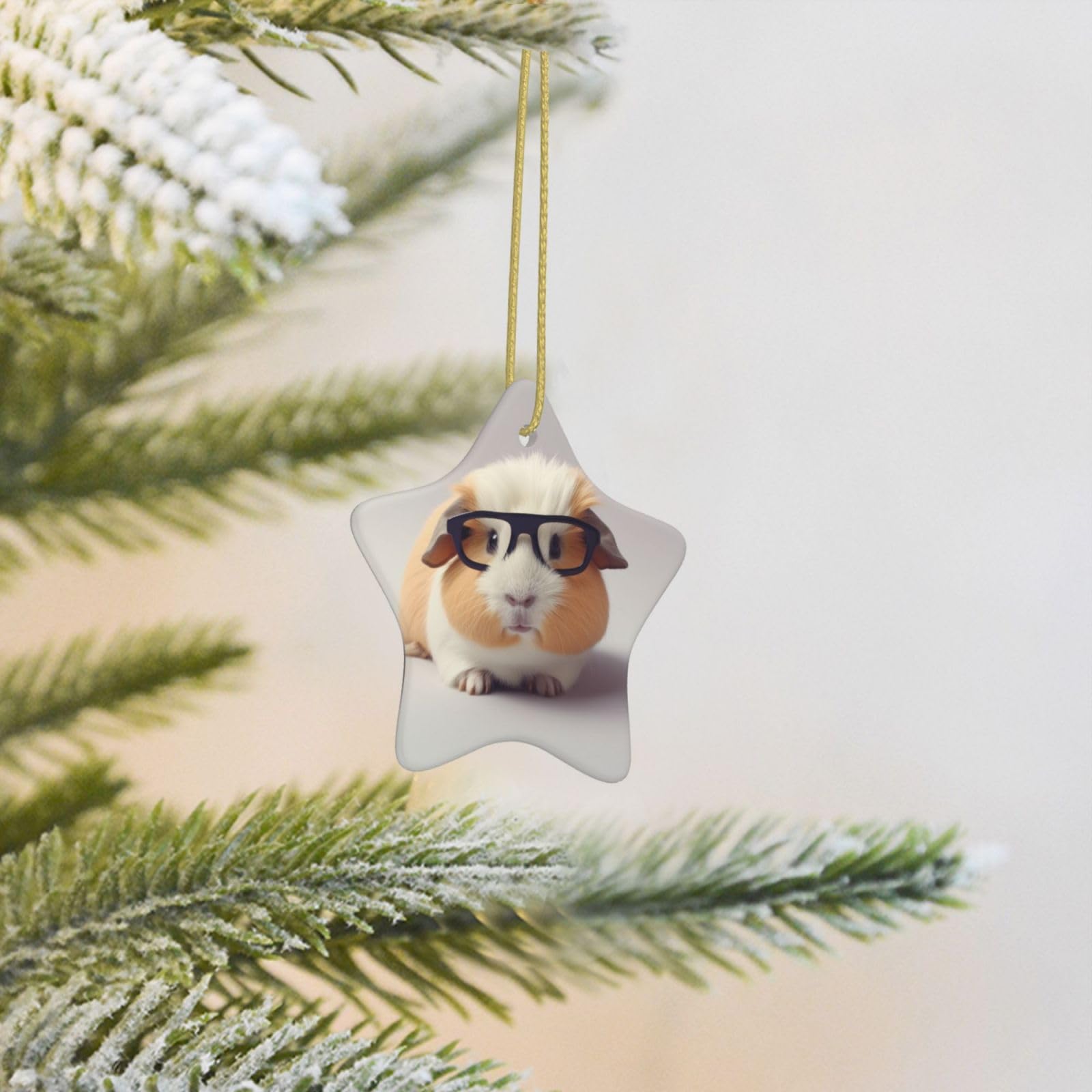 Christmas Tree Decoration Hanging Star Ornament Smiling Ceramic Ornaments Christmas Tree Decorations Star Pendants for Xmas Tree Winter New Year Wedding Party Supplies