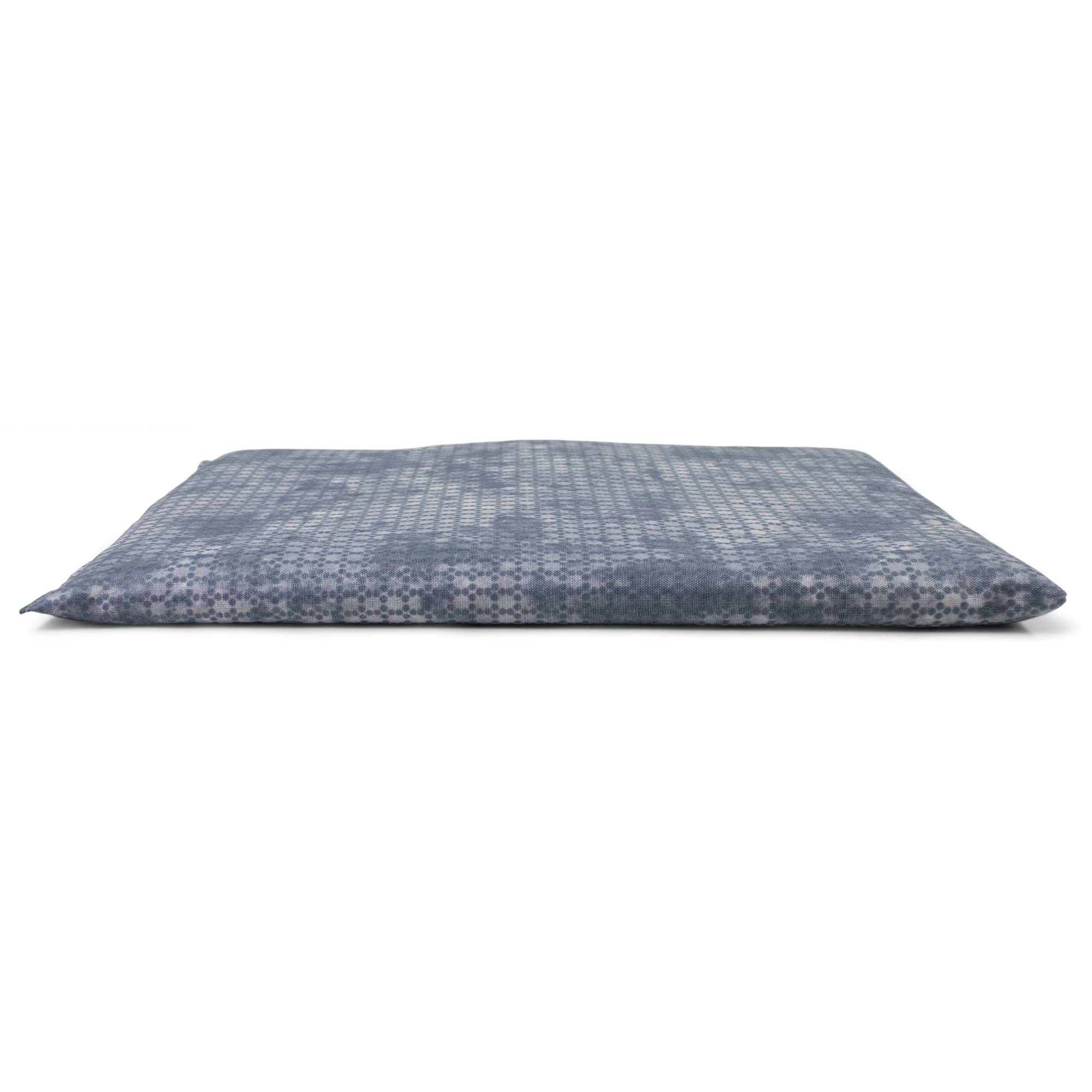Cuscino termico - Semi di lino - used look grigio-blu - 30x20cm - Terapia caldo e freddo