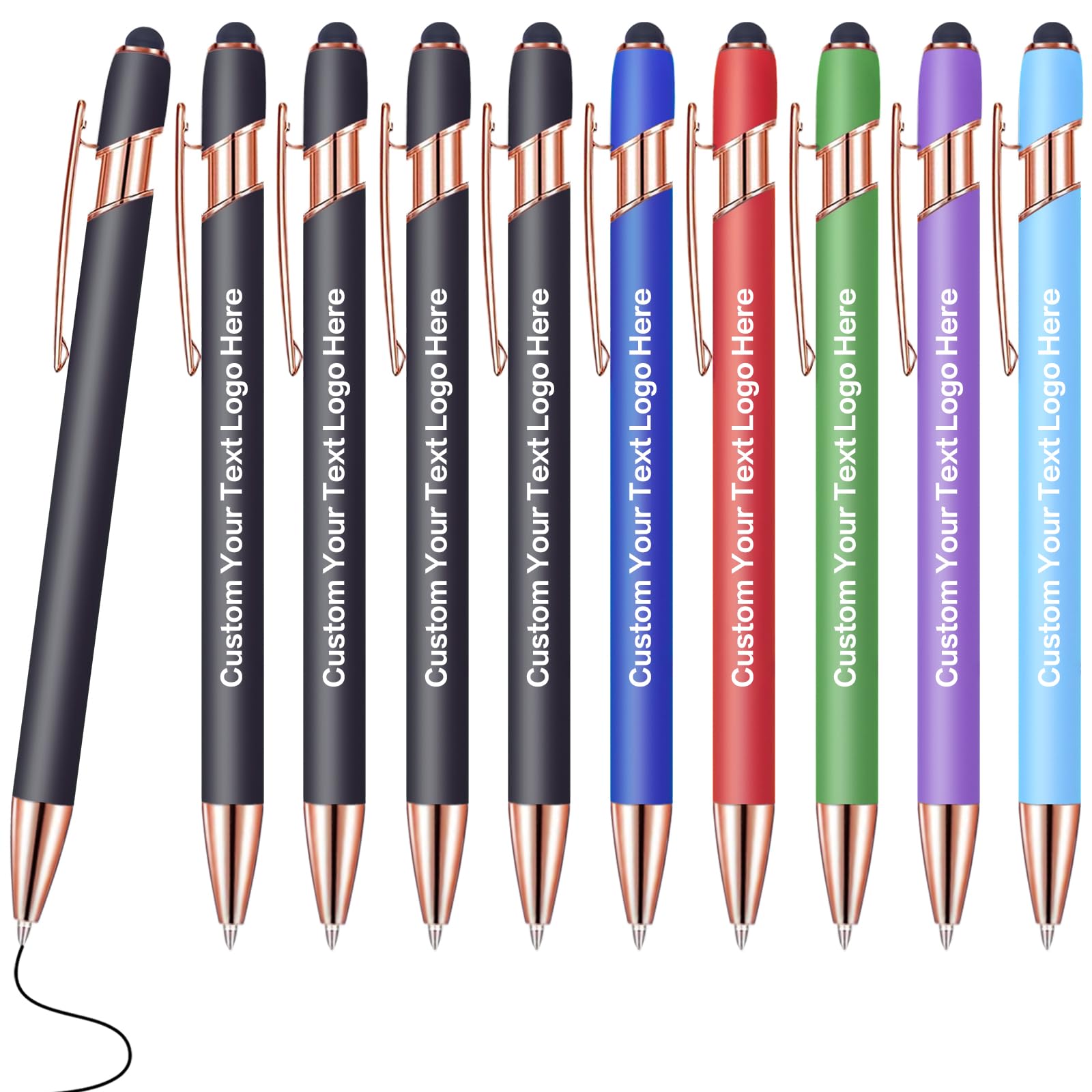Scanect Custom pens bulk,Personalized Text/Logo/Name Corporate Marketing Gift (Personalized Pen Model B)