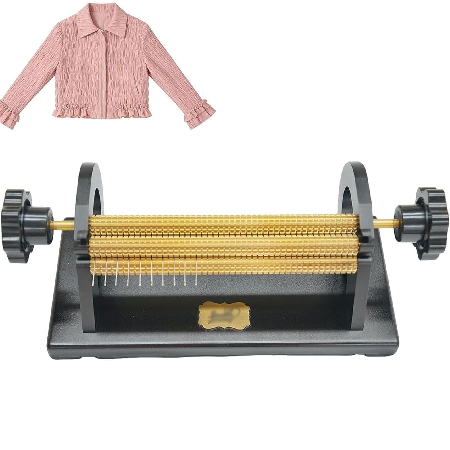 GYQSSD Smocking Pleater Machine, Adjustable Fabric Pleater Sewing with 47/64 Needle Positions for Costume and Dress Making, Crafting and Sewing, Adjustable Width 32Rows