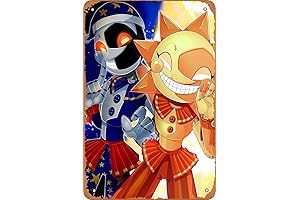 Vintage FNAF Moon Metal Sign for Cafe Bar Children's Room Bedroom Home...