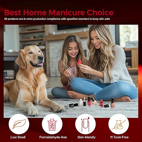 🔥Summer 2025 Nail Colors! Red, Black, White & Gold Glitter Polish Set