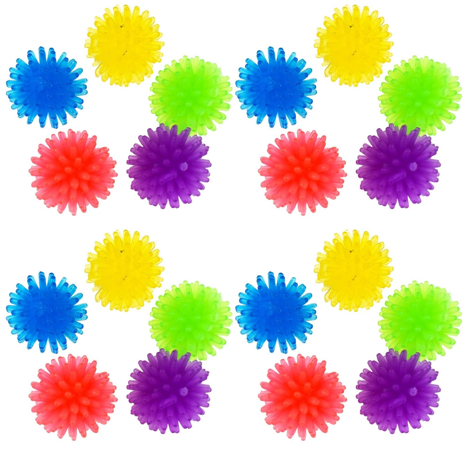 Giocattolo per gatti con piume, Giocattoli for gatti, simpatico giocattolo for, palla rimbalzante, interattivo colorato con punta morbida da masticare, 20 pezzi