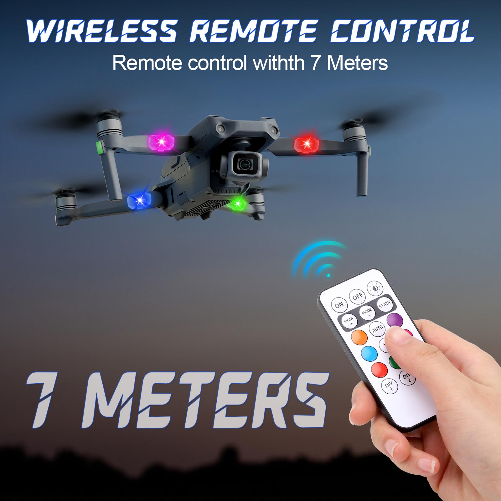 6 luci stroboscopiche per drone, 7 colori Luce stroboscopica per drone Luce anticollisione Luce di segnalazione Muit per | Leroy Merlin