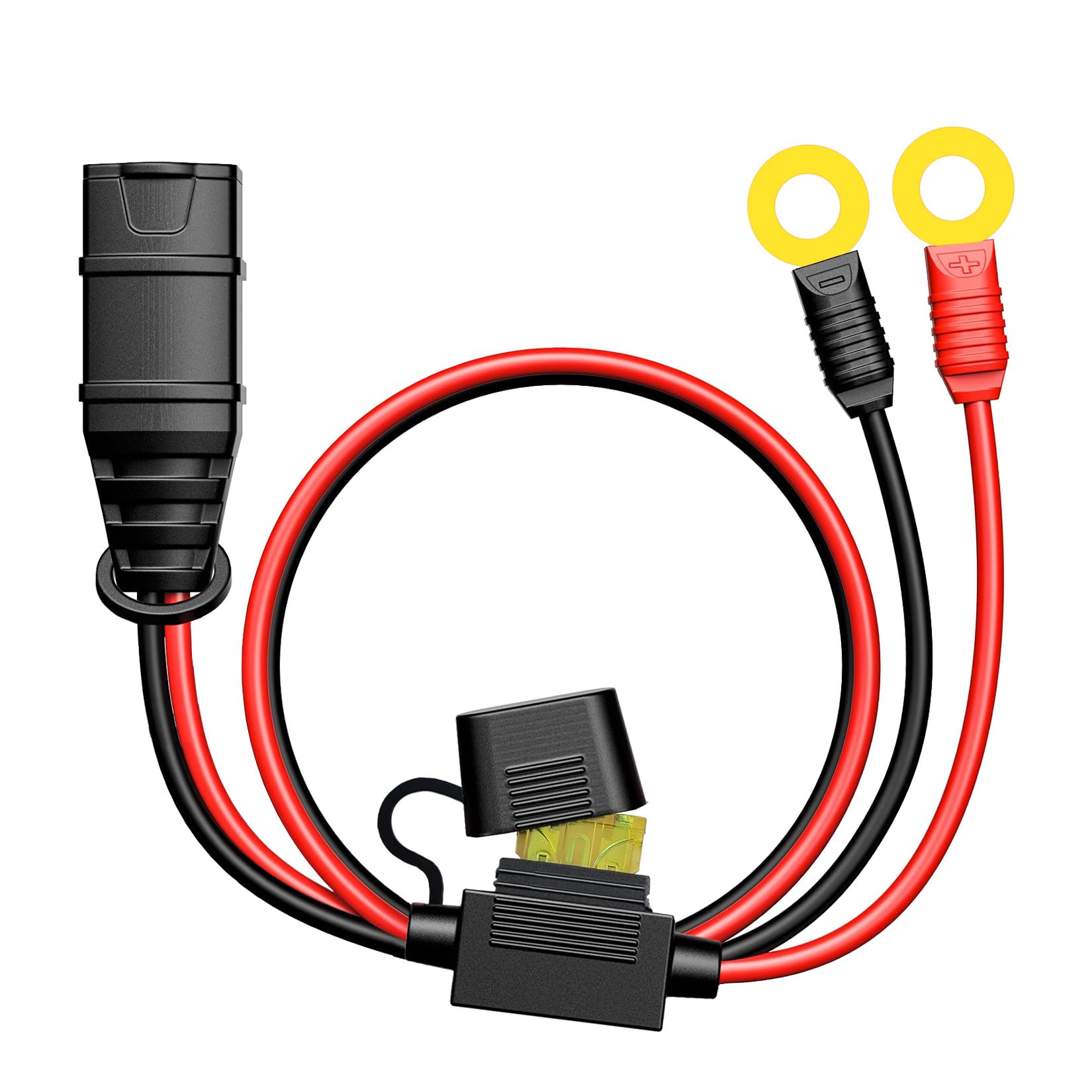57lilina 16 AWG Wires Harness M10 XL Eyelet Terminals Compatible with NOCO GC002 X-Connect Smart Battery Charger, 21 Inches 16 Awg Connector Battery Extension Cable Accessories
