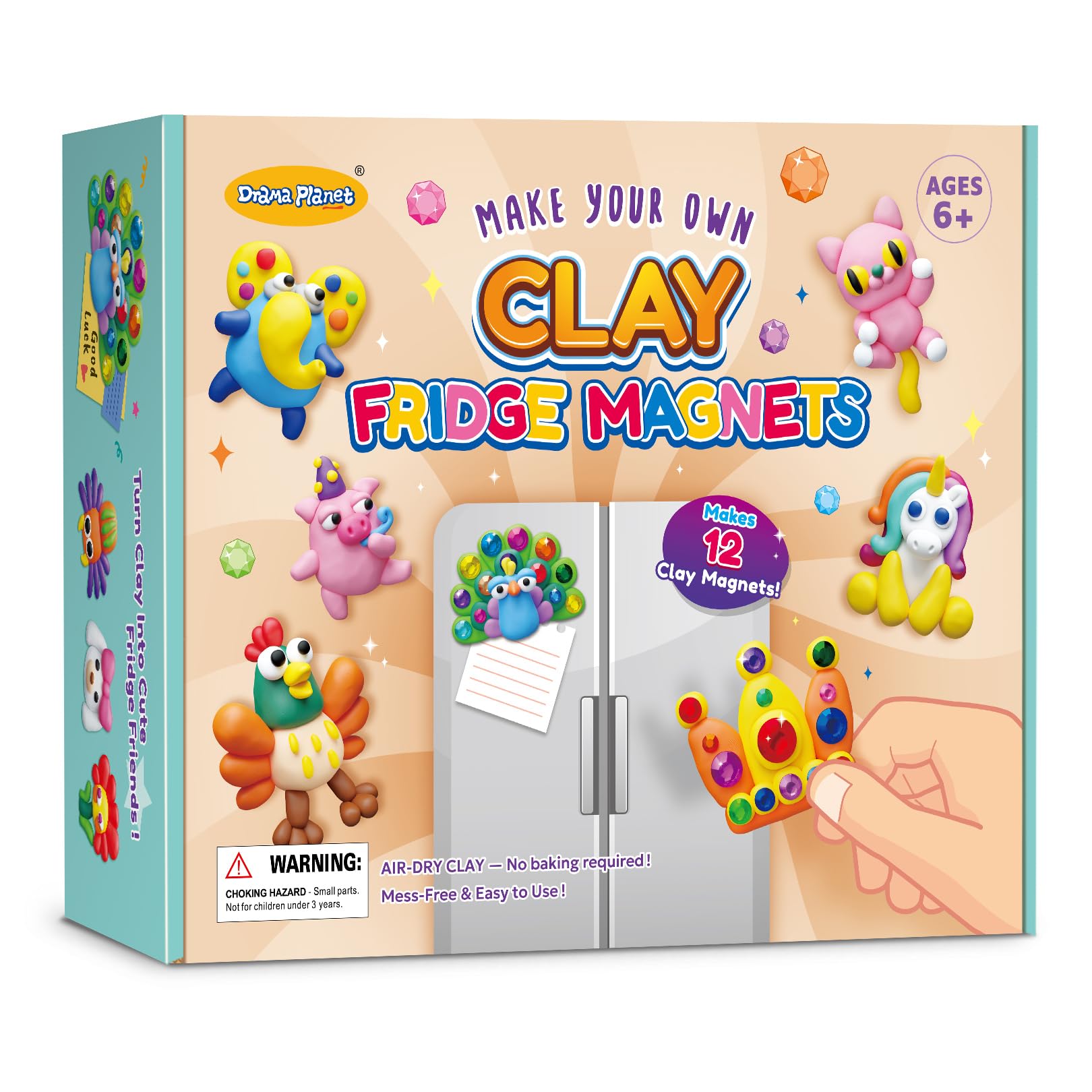 Drama Planet Make Your Own Clay Fridge Magnets Kit for Kids