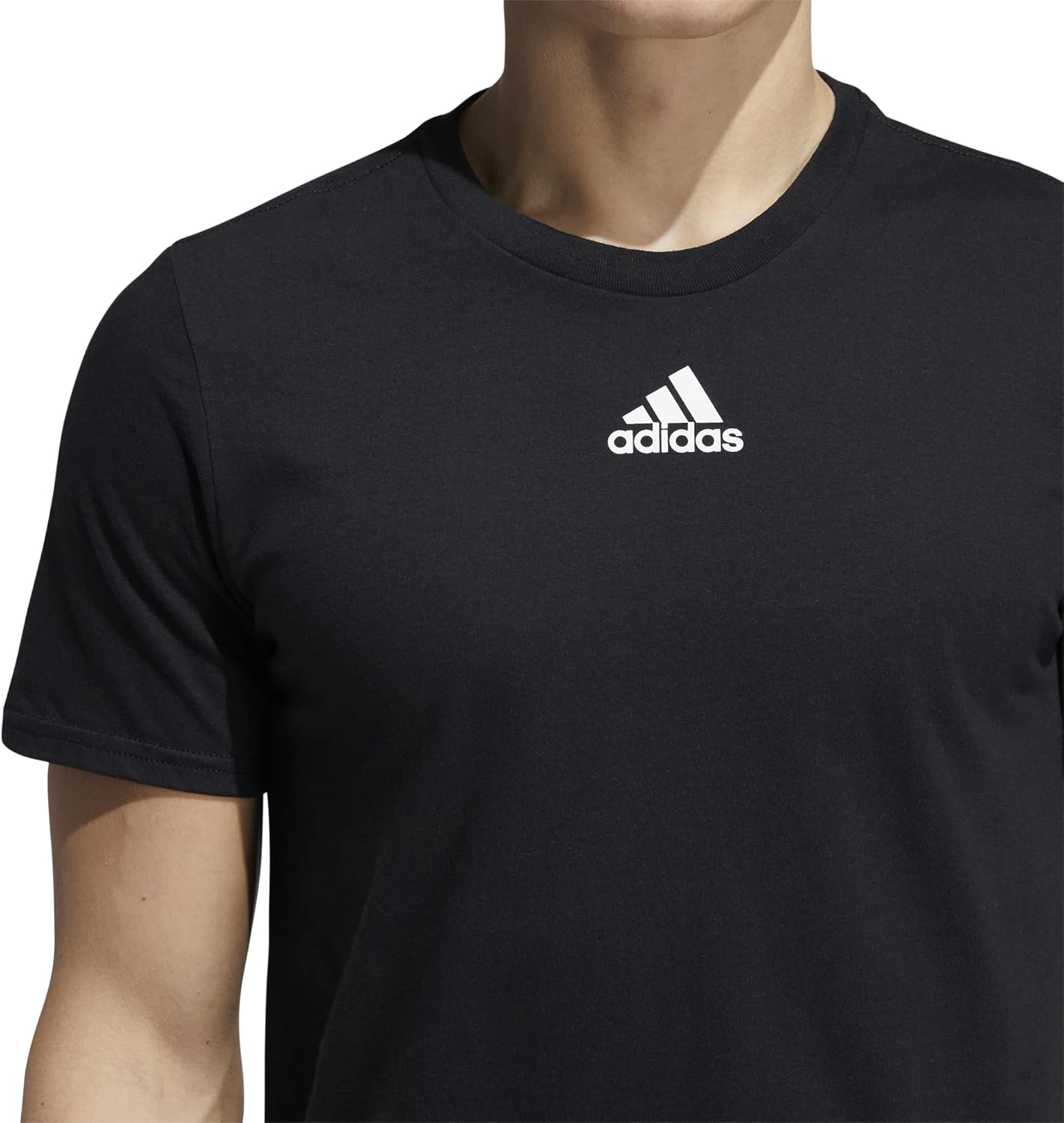 adidas Men's Amplifier Regular Fit Cotton T-Shirt EK017 M Black - Image 3