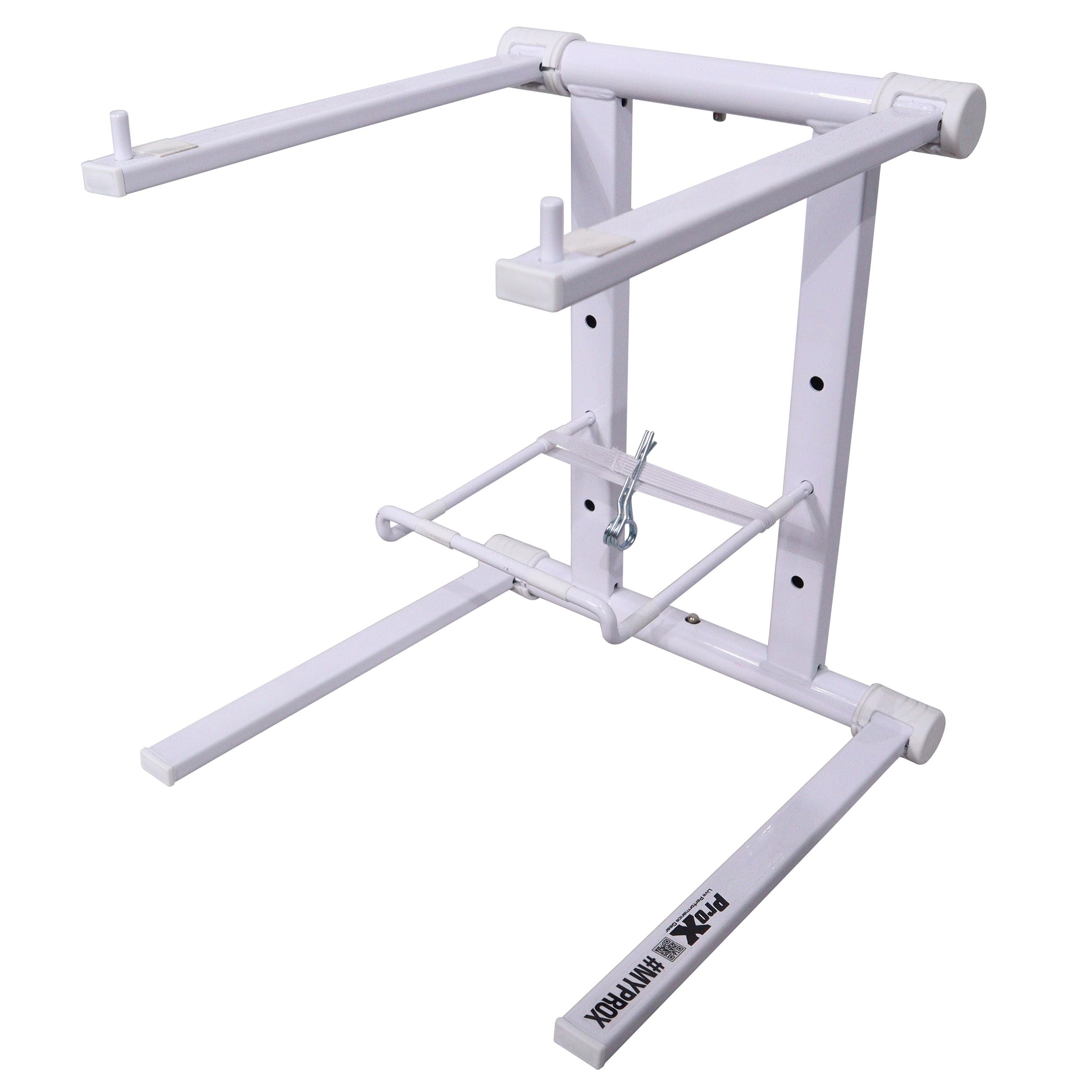 ProX T-LPS600WHITE XO DJ Foldable Laptop Stand with Carrying Bag - White