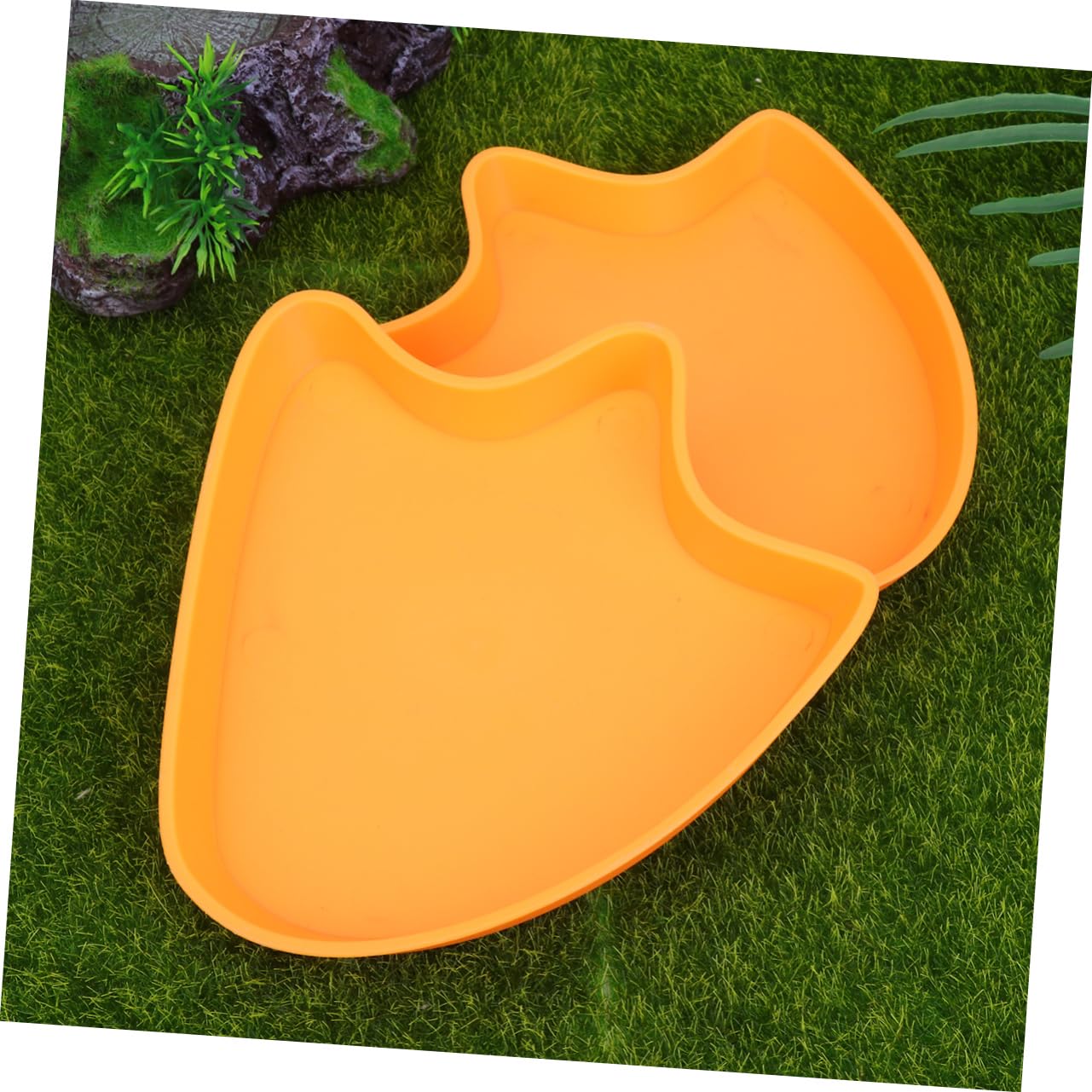 Mipcase 2pcs Reptile Feeder Bowl Tortoise Lizard Snake Hamster Pet Dinner Plate Water Basin Easy Clean Reptile Bowl